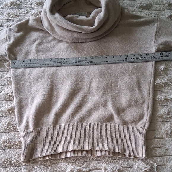 Tan Cowl Neck Sweater with Relaxed Fit and Soft Knit - Picture 4 of 8